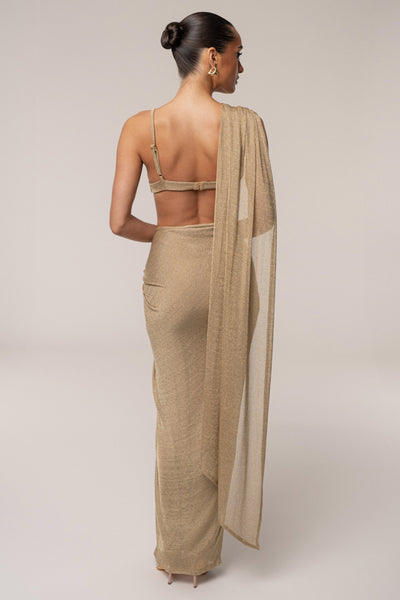 Gold Nocturne Draped Top - VELIA