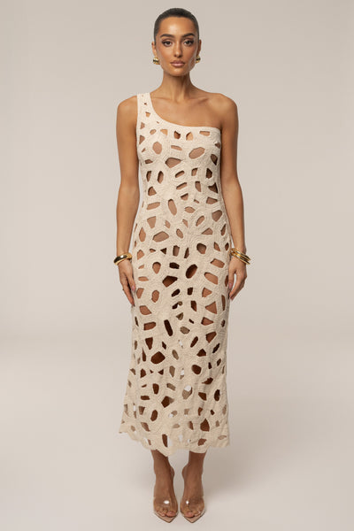 Ecru Endless Summer Crochet Dress - VELIA