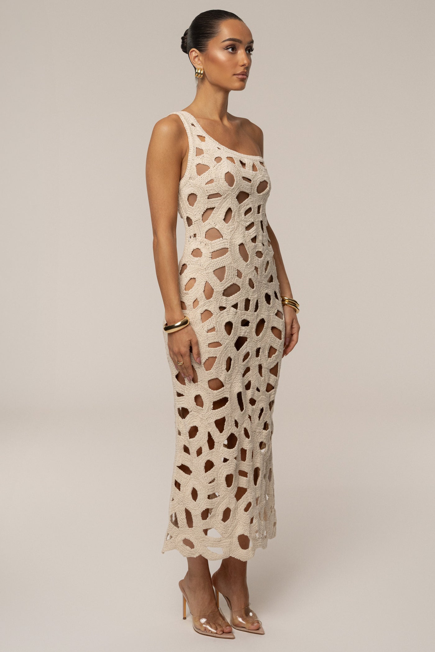 Ecru Endless Summer Crochet Dress - VELIA