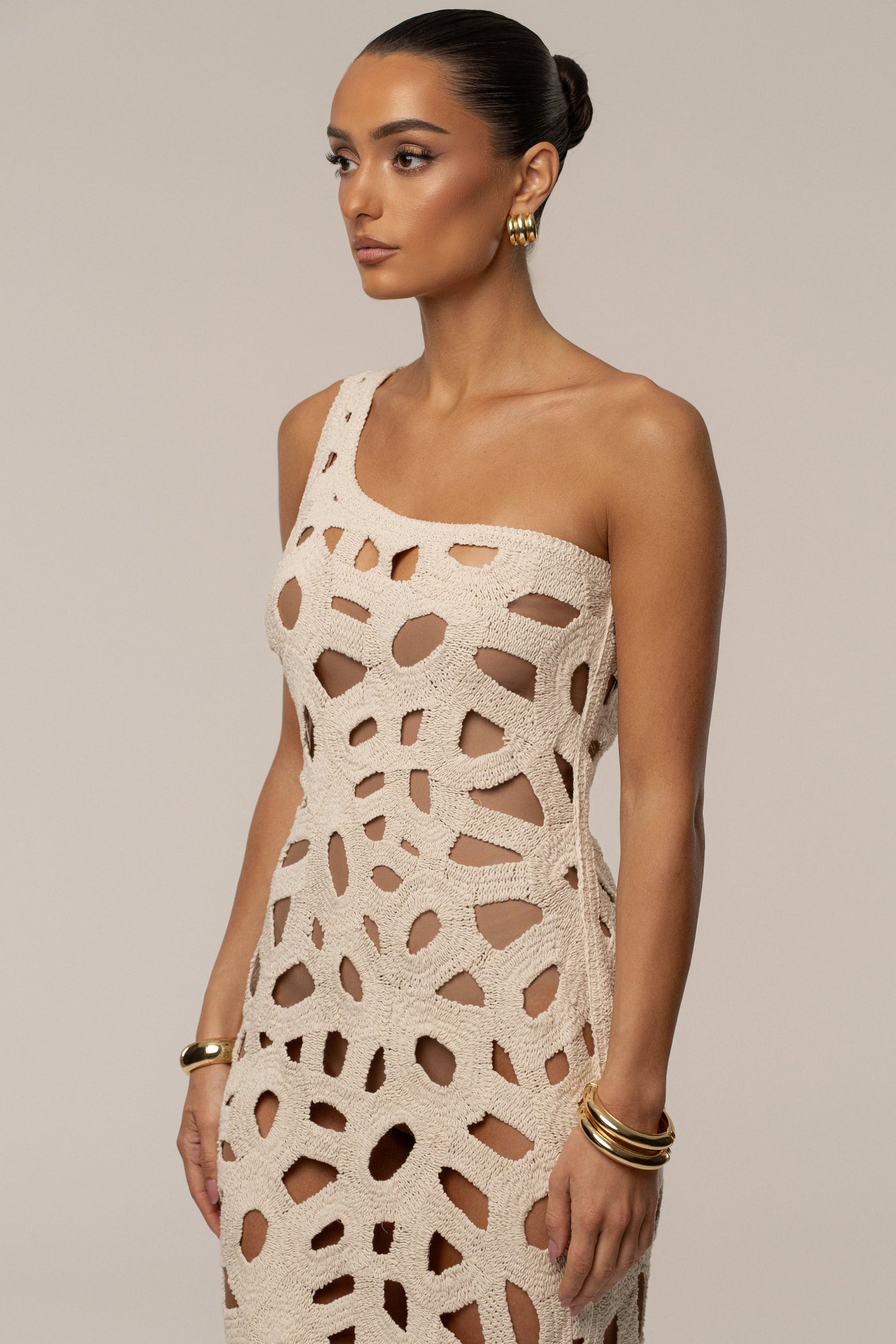 Ecru Endless Summer Crochet Dress - VELIA