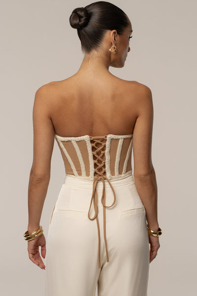Ivory Cassis Braided Corset - VELIA