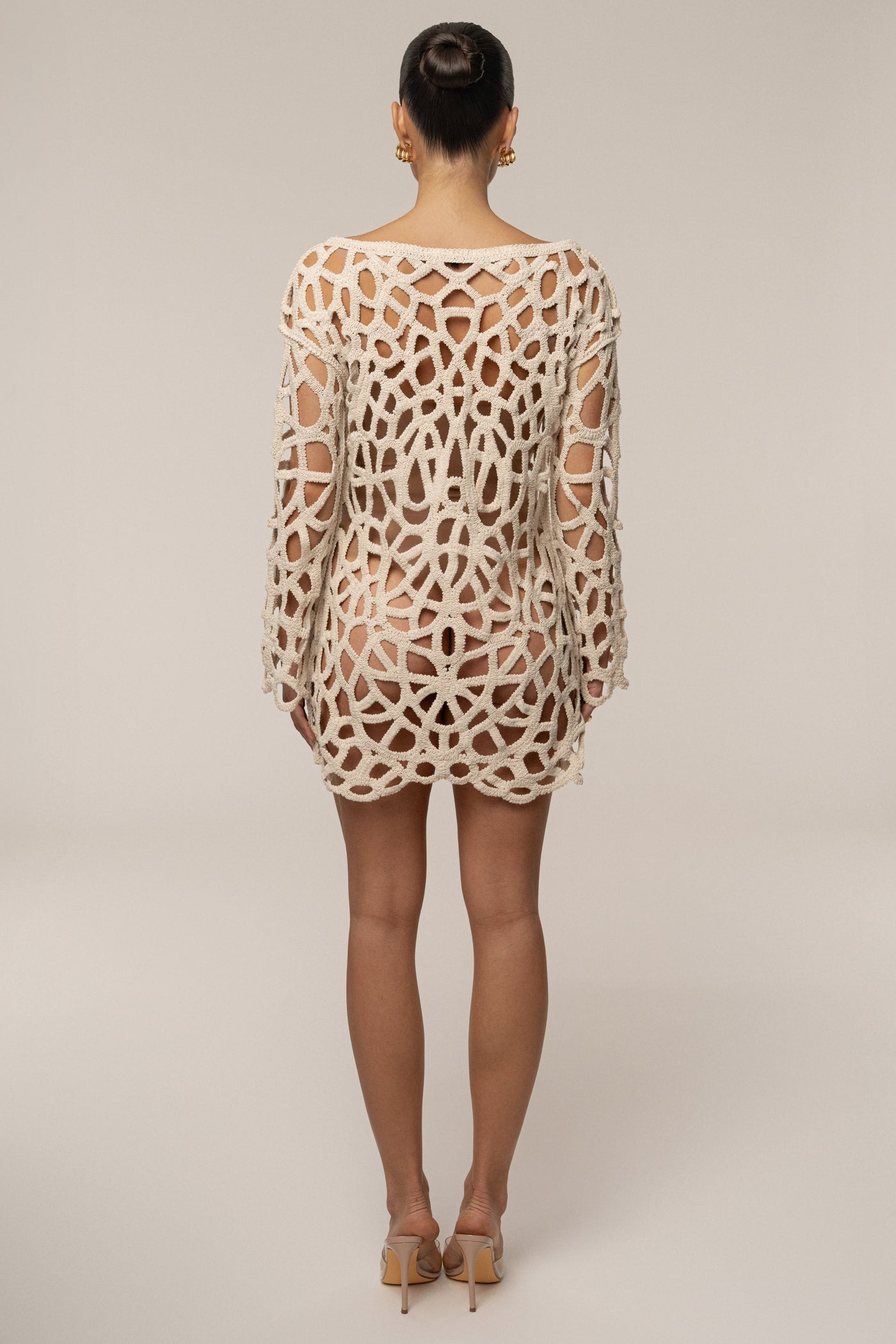 Ecru Seaside Crochet Cover Up - VELIA