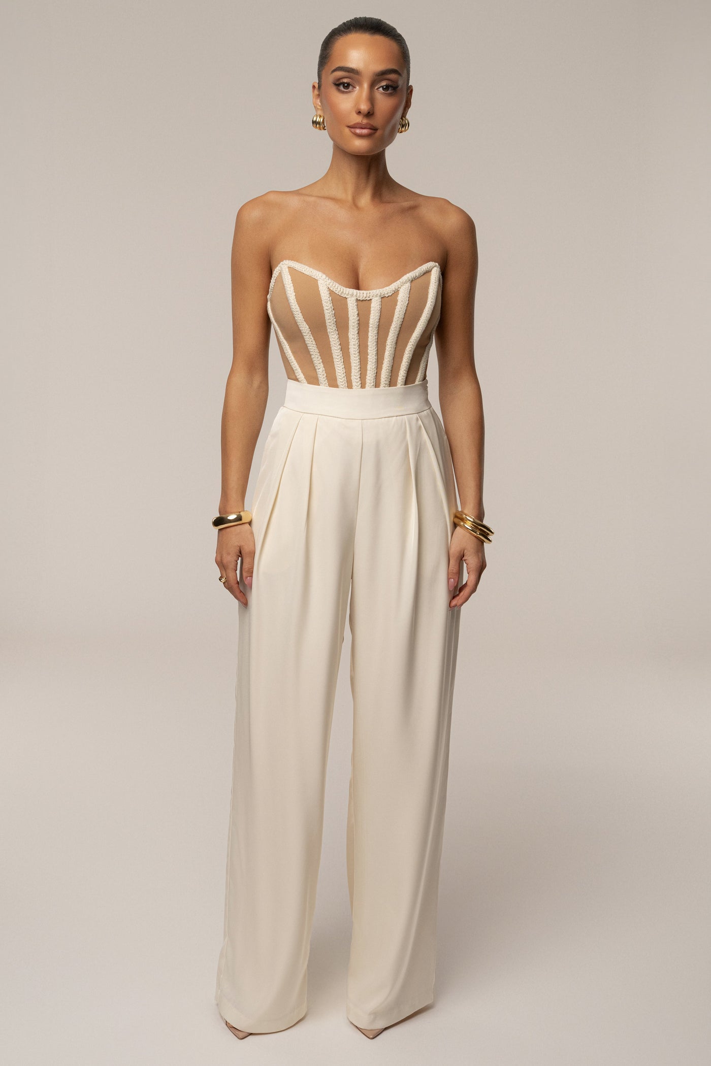 Ivory Cassis Braided Corset - VELIA