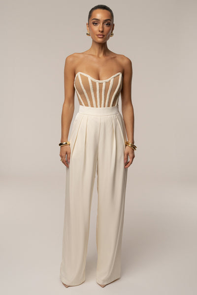 Ivory Cassis Braided Corset - VELIA