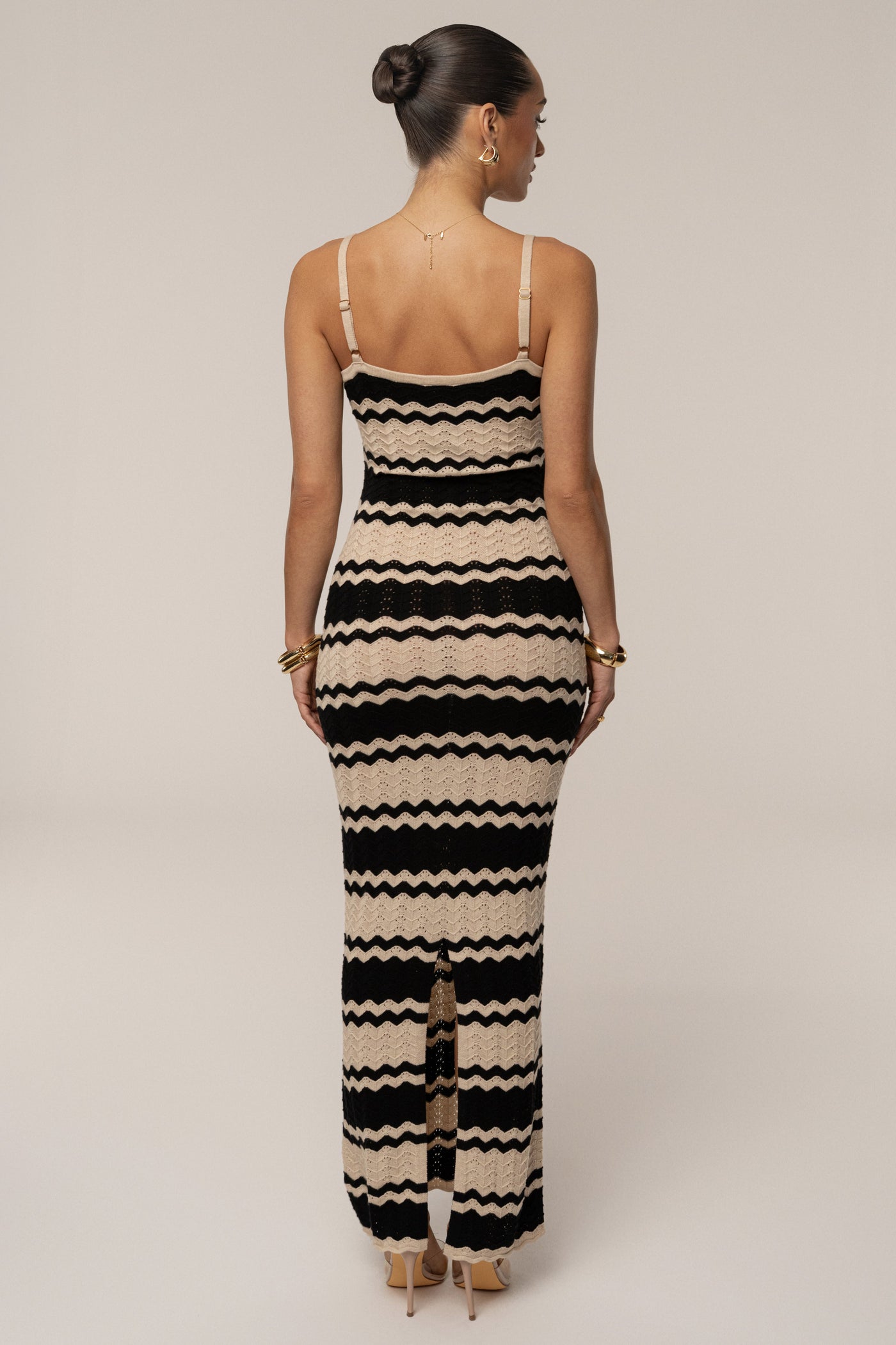 Black Azula Knit Maxi Dress - VELIA