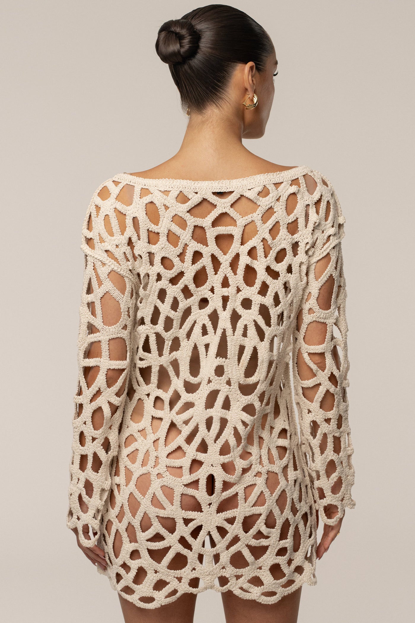 Ecru Seaside Crochet Cover Up - VELIA