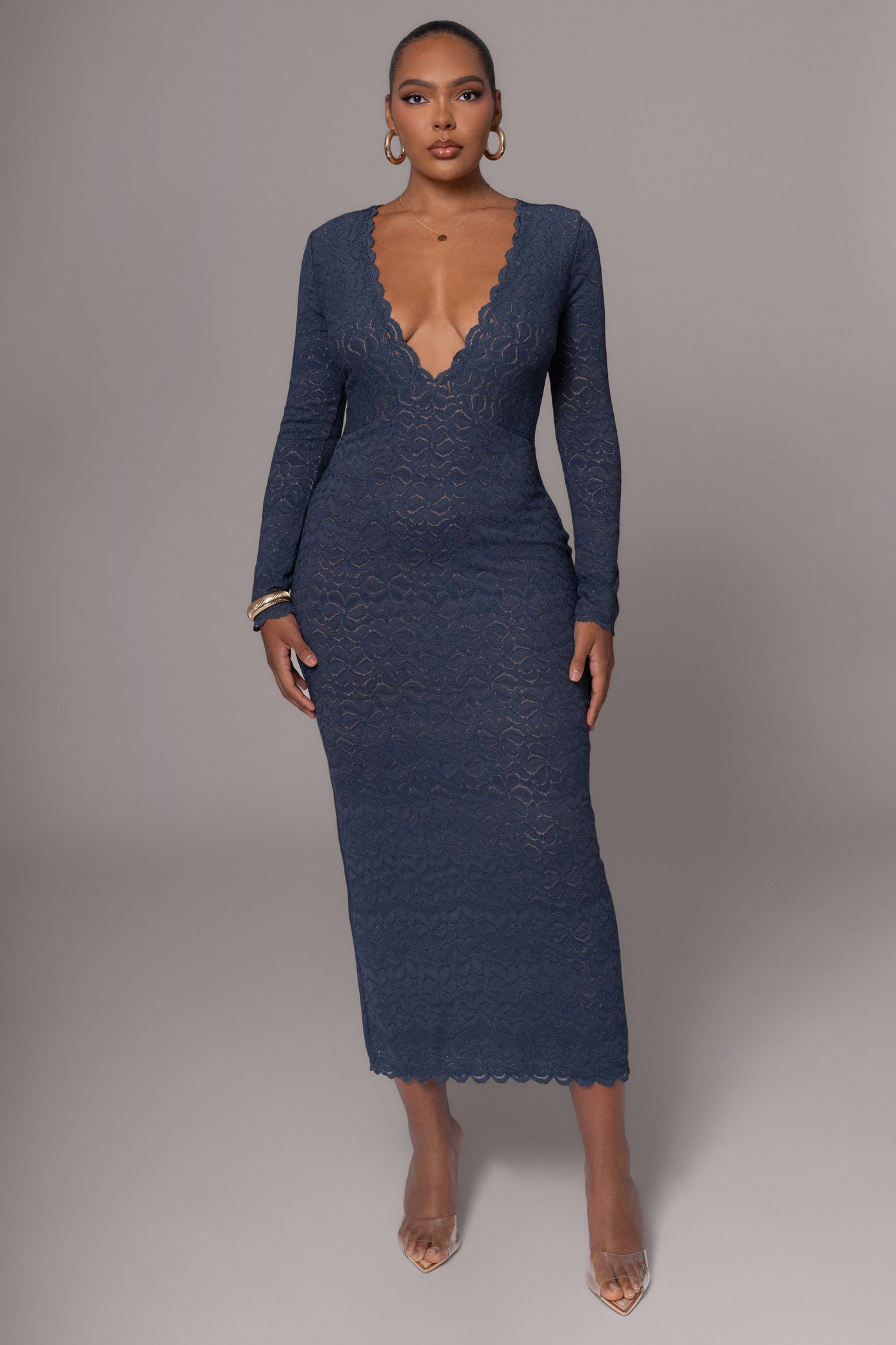 Navy Reunited Maxi Dress - VELIA