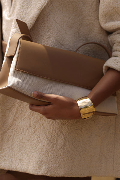 Beige Hudson Shoulder Bag - Velia