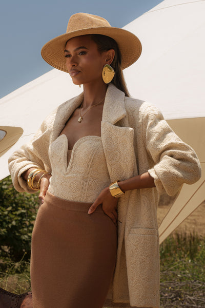 Ecru Avenue Oversize Blazer - Velia