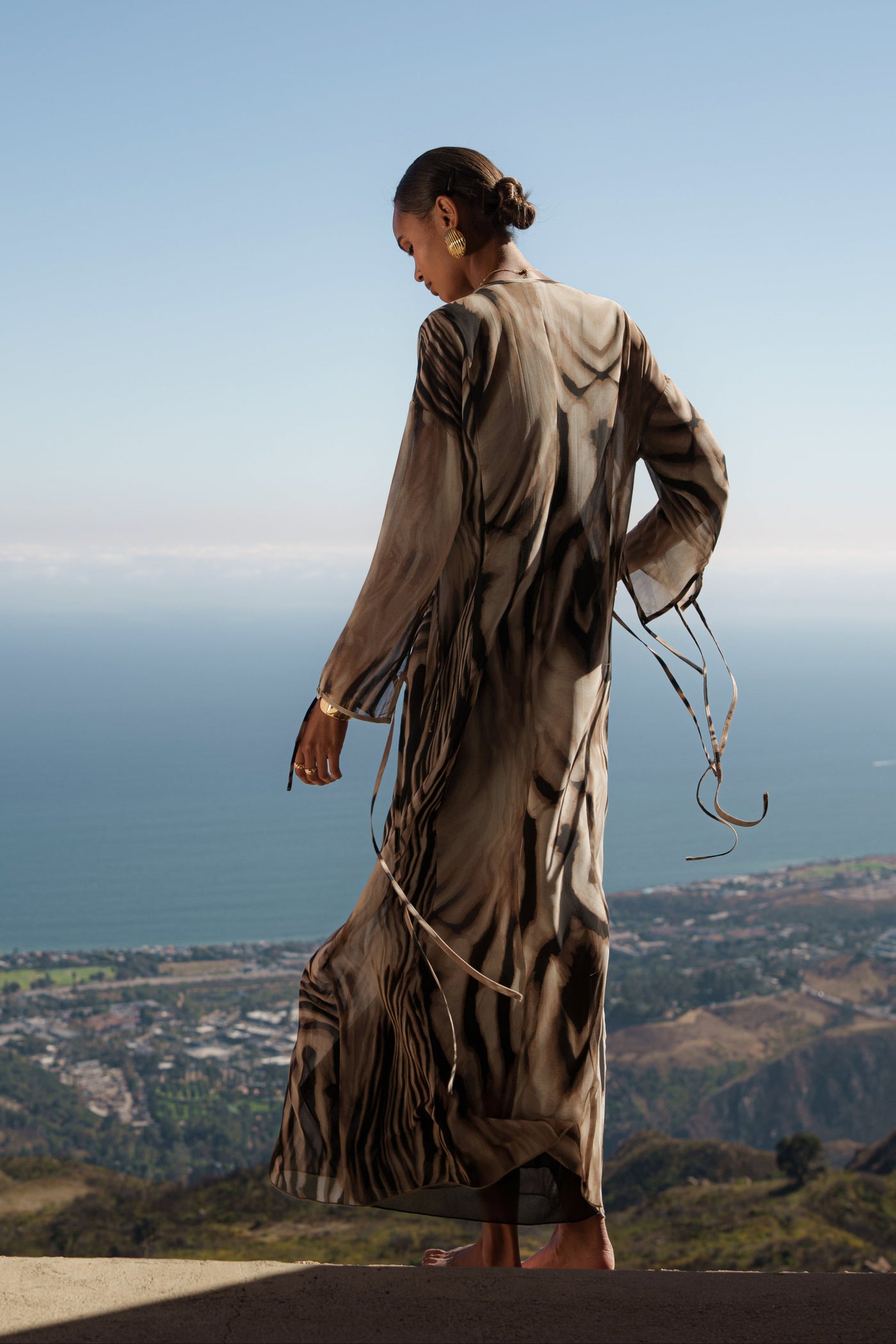 Brown Zebra New Vista Maxi Dress - Velia
