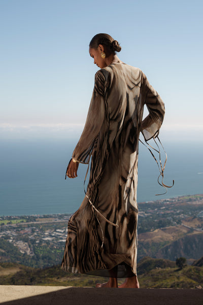 Brown Zebra New Vista Maxi Dress - Velia