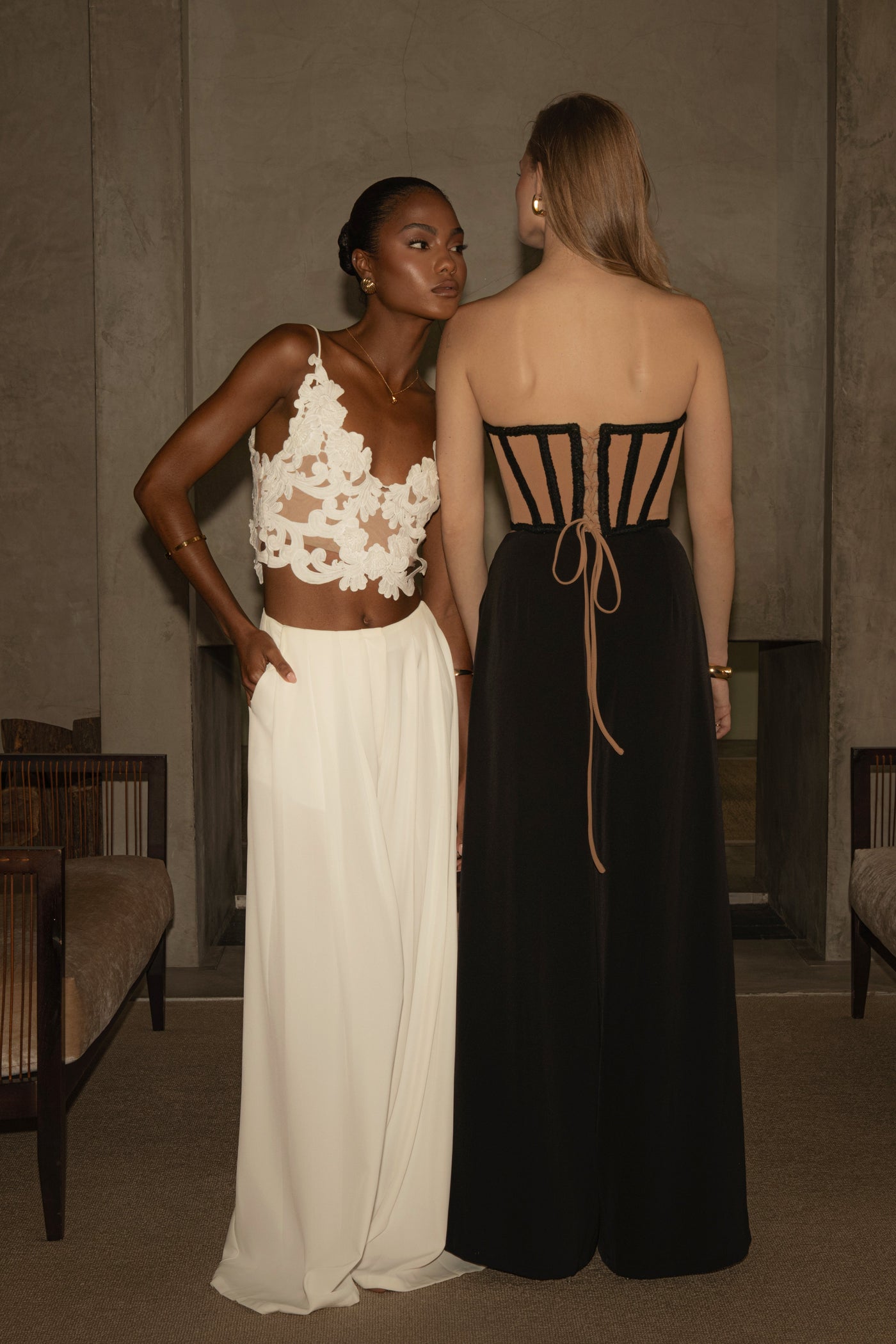 White Summer Ease Wide Leg Pants - VELIA