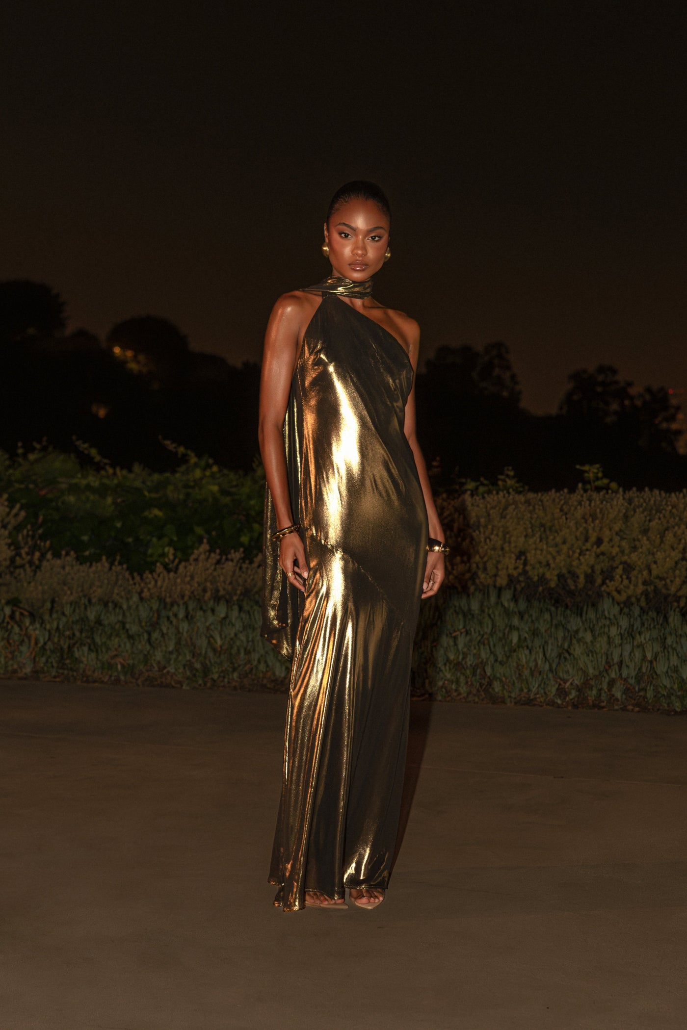 Gold Night Of Elegance Maxi Gown - VELIA