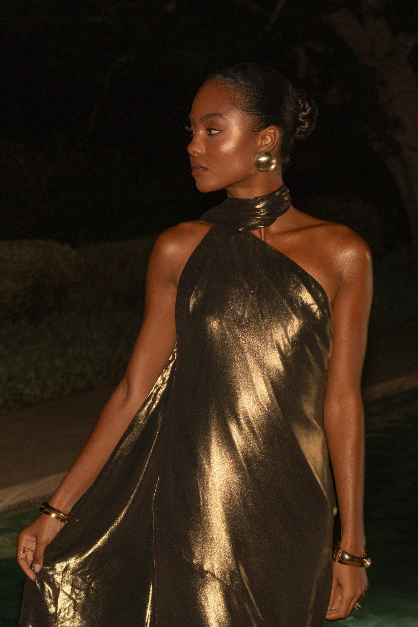 Gold Night Of Elegance Maxi Gown - VELIA